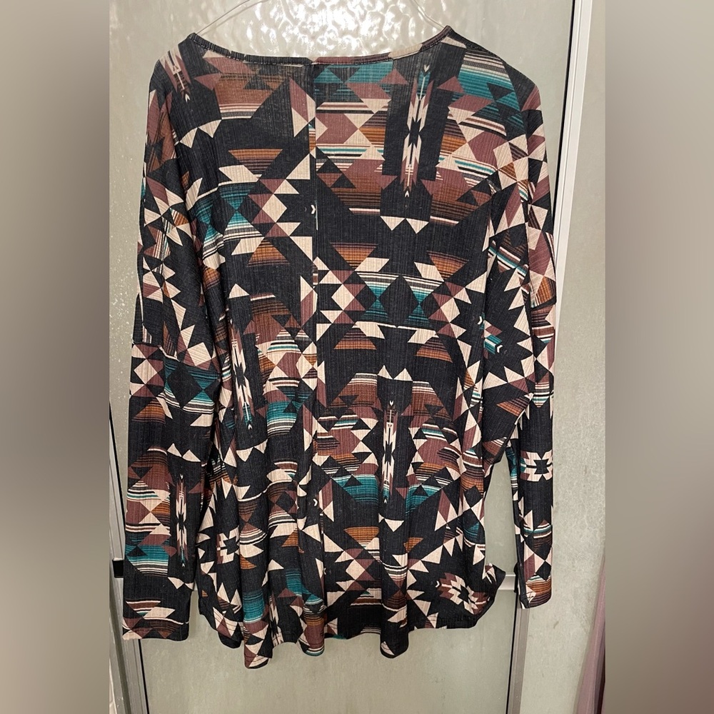 Geometric Patterned Women's Top
